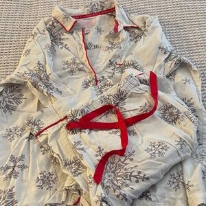 Victoria's Secret Cream and Red Pajama Set